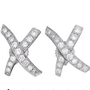 Tiffany & Co Platinum and Diamond Paloma Picasso Graffiti X earrings